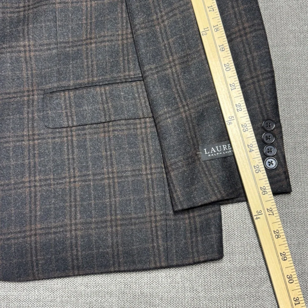 Lauren Ralph Lauren Mens 50R Ultraflex Lexington Plaid Sport Coat Dark Brown NWT